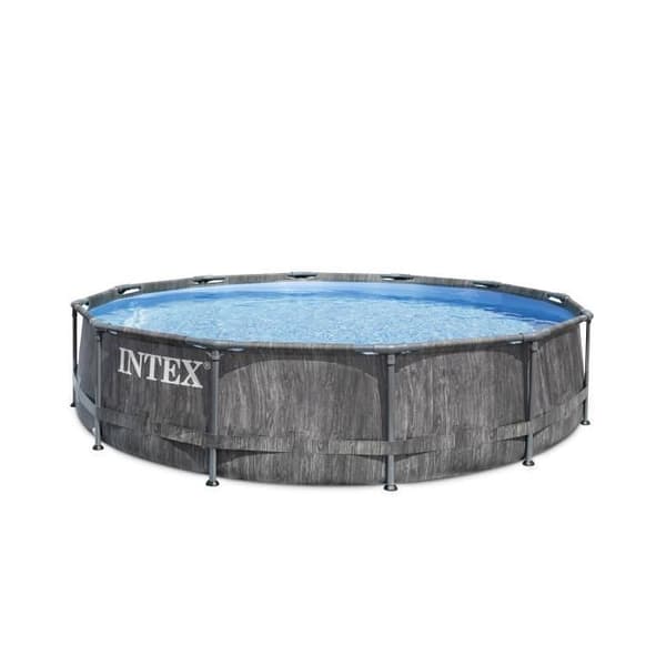 Kit för ovanmarkspool INTEX - Baltik - 366 x 99 cm - Rund (Levereras med pump och stege) - 26748FR