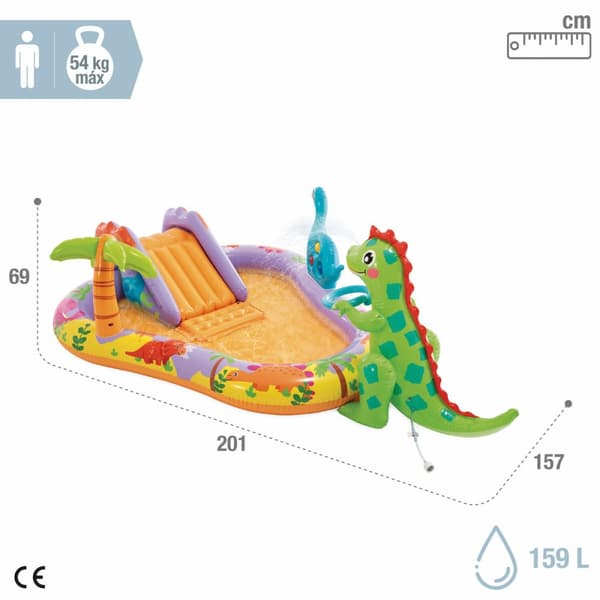 Uppblåsbar plaskpool för barn Intex 201 x 69 x 157 cm (3 antal)