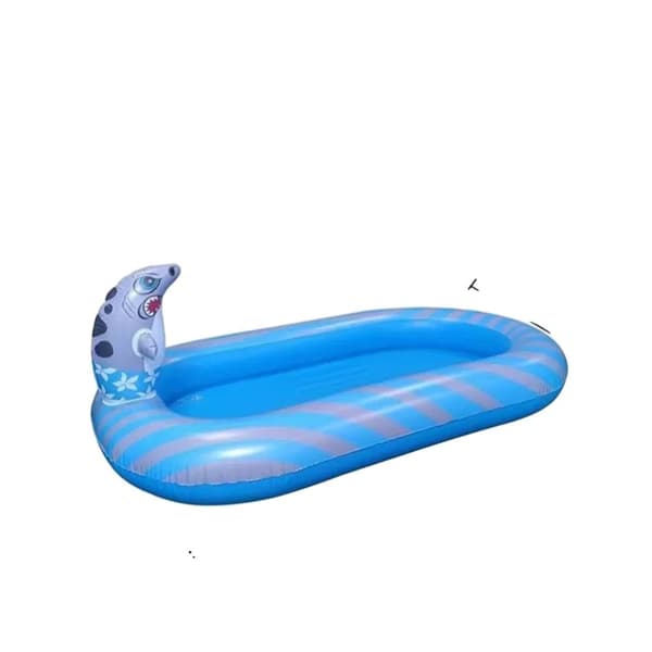 Ilmatäytteinen dinosauruksen suihkupooli, tilava 170 cm koko, kestävä 0,4 mm PVC,Sininen