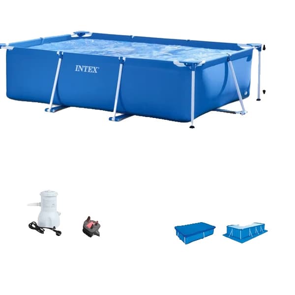 Simbassängsrörställ, Metallram, Stor Konsol,300cm pool set L