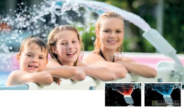 Uima-altaan suihkulähde värikäs LED-sumutin INTEX 28089