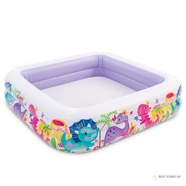 Ilmatäytteinen lastenallas katolla, violetti INTEX 57470-DINO
