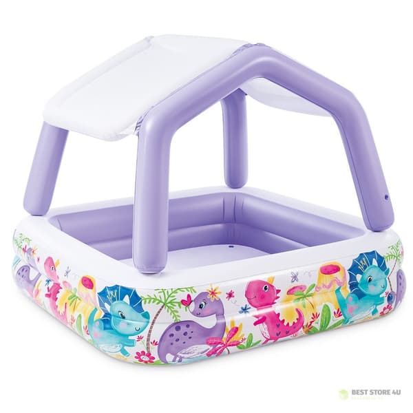Ilmatäytteinen lastenallas katolla, violetti INTEX 57470-DINO