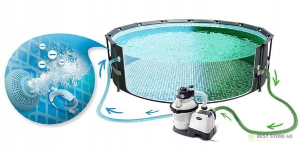 Sandfilterpumpe til swimmingpools 4500 L/t INTEX 26644