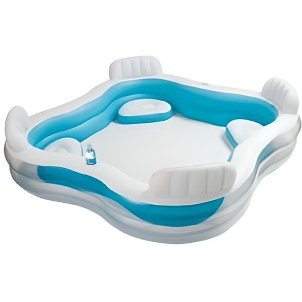 Familjepool med INTEX säten - 229x229x66 cm - 14ga vinyl - Kapacitet 762L