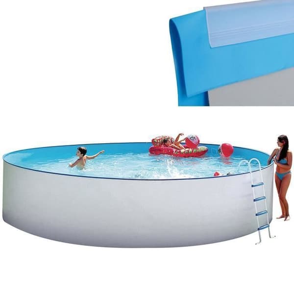 Ersättande innerplåt - Simbassäng - 360x90 cm - Aluminiumfolie - Blå - Stål