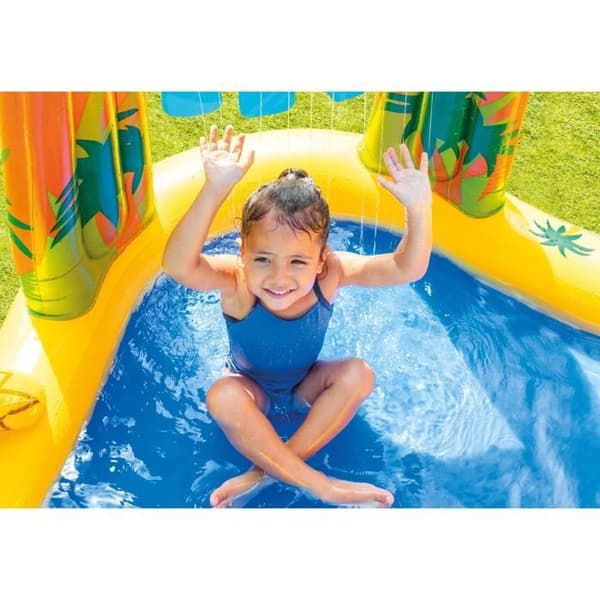 INTEX oppustelig swimmingpool til børn / vandlegeplads dinosaur 249 x 191 x 109 cm