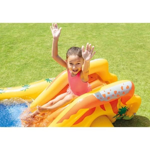 INTEX oppustelig swimmingpool til børn / vandlegeplads dinosaur 249 x 191 x 109 cm