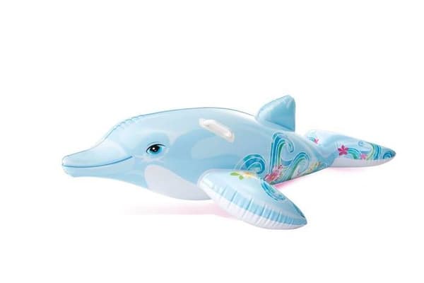 Uppblåsbar strandmadrass Dolphin - Blandad - 175 cm - För barn - Grå och svart