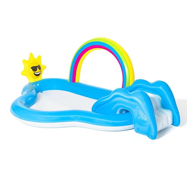 Bestway Uppblåsbar Pool Lekpark Regnbåge 257x145x91 cm +2 År Trädgård 53092