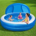 Miniatyrbild 9 av 11: Bestway Uppblåsbar Pool 2 Kammare Parasoll 241x241x140 cm +6 År Trädgård 54337