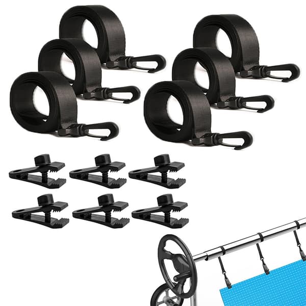 INF Pool Solar Cover Reel Attachment Kit with Straps 6-pack