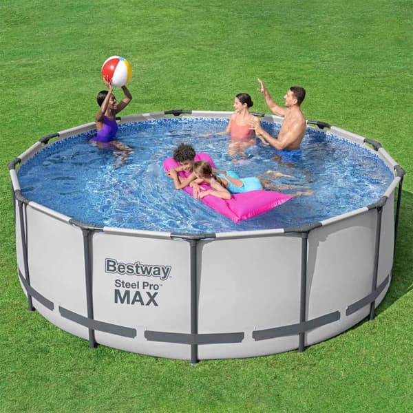Bestway Pool med tillbehör Steel Pro MAX rund 396x122 cm