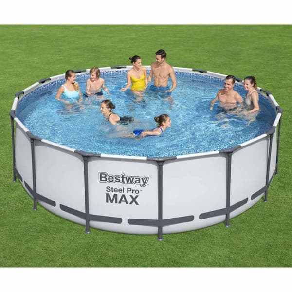 Bestway Pool Steel Pro MAX rund med tillbehör 457x122 cm