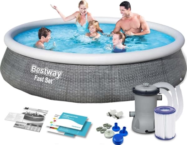Inflatable pool BESTWAY Fast Set, blue, 7340 l, 396 x 84 cm,