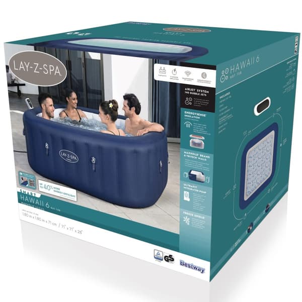 Lay-Z-Spa Hawaii EnergySense AirJet 6 Blå