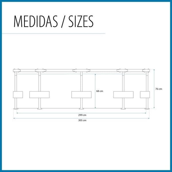 BESTWAY Steel Pro Tubular Above Ground Pool Kit - 305 x 76 cm - Rund (levereras med filtreringspump och patron)