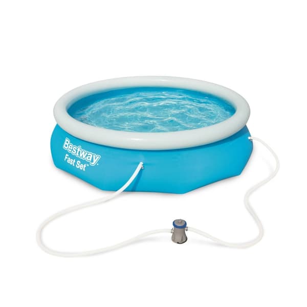 BESTWAY självbärande poolkit över marken - Marine Fast - 305 x 76 cm - Rund (Levereras med en filtreringspump)