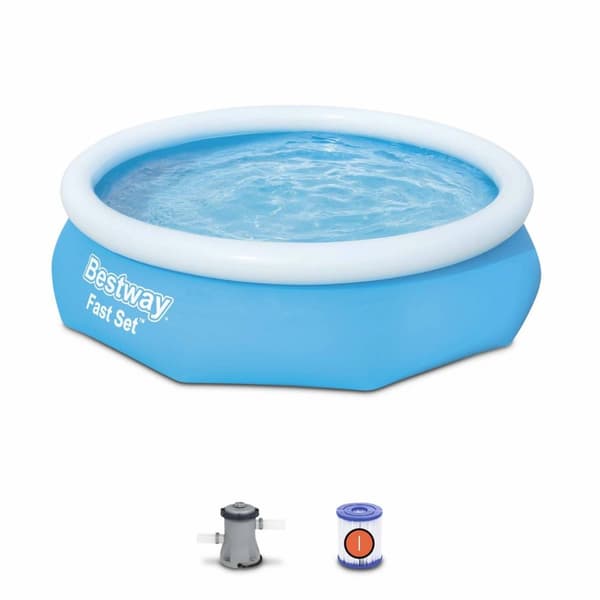 BESTWAY självbärande poolkit över marken - Marine Fast - 305 x 76 cm - Rund (Levereras med en filtreringspump)