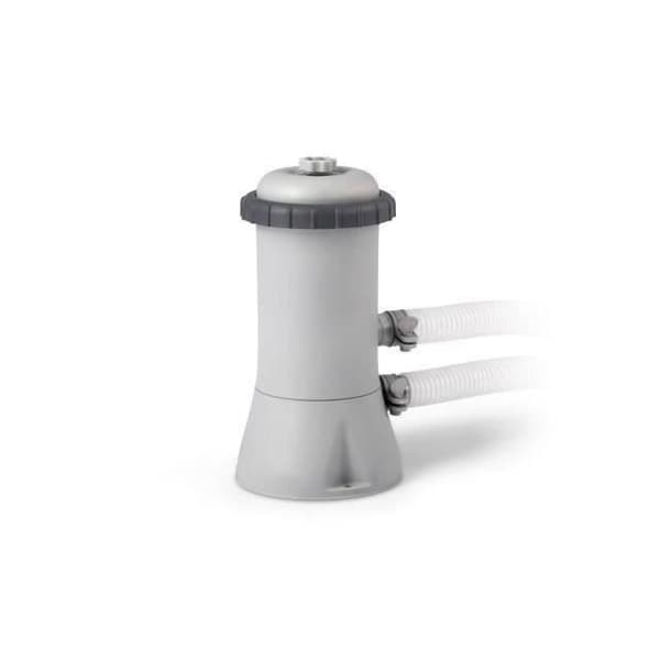 INTEX Tubular Above Ground Pool Kit - Metallram - 450 x 220 x 84 cm - Rektangulär (levereras med pump) - 28274FR