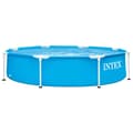 Miniatyrbild 2 av 2: INTEX rörformad ovanjordspool - Metallram - 244 x 51 cm - Rund - 28205NP