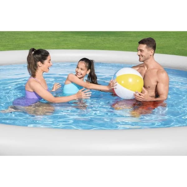 BESTWAY självbärande poolkit ovanjord - Fast Set™ - 457 x 84 cm - Rund (Levereras med pump och filtreringspatron)