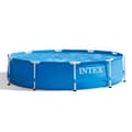 Miniatyrbild 1 av 3: INTEX Tubular Above Ground Pool Kit - Metallram - 305 x 76 cm - Rund (Levereras med pump och patron) - 28202NP