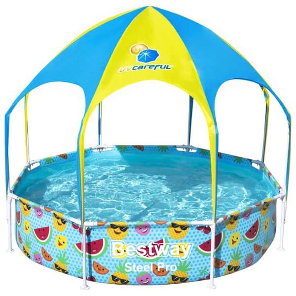 Bestway Splash-In-Shade Tubular Above Ground Barnpool 244x51 cm med takskydd