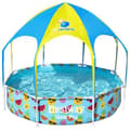 Miniatyrbild 2 av 6: Bestway Splash-In-Shade Tubular Above Ground Barnpool 244x51 cm med takskydd