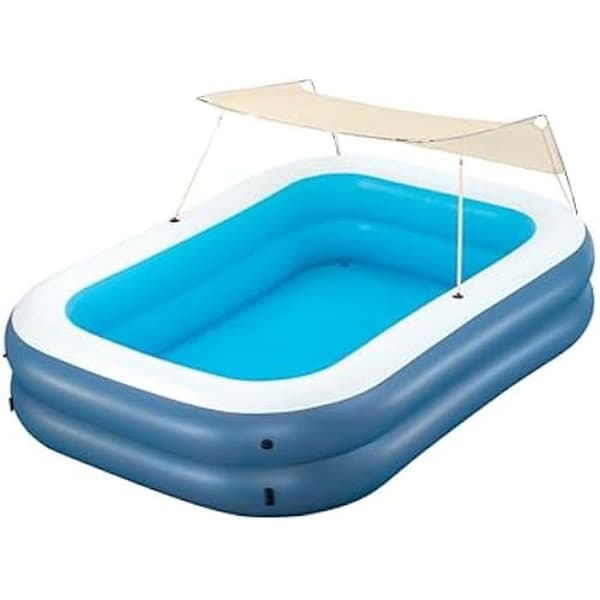 Familjepool uppblåsbar Summer Bliss™ med parasoll 2,54 m x 1,78 m x 1,40 m