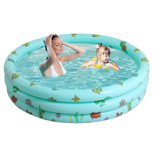 Uppblåsbar Swimmingpool, Hållbart PVC-material, Familjevänlig Design, Mångsidig Utomhusbruk