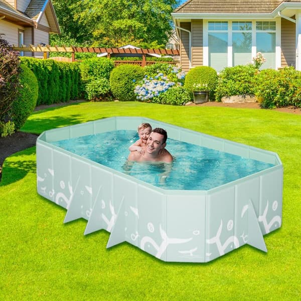 Fällbar Pool för Barn, Bärbar och Lätt att Sätta Upp, Bekväm och Hållbar, Lämplig för Åldrar 14+