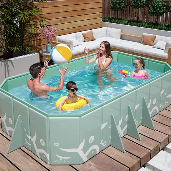 Fällbar Pool för Barn, Bärbar och Lätt att Sätta Upp, Bekväm och Hållbar, Lämplig för Åldrar 14+