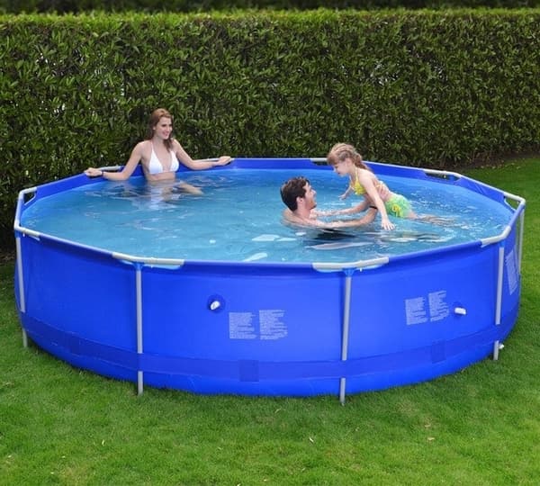 Avenli Trädgårdsställning Pool, Hållbar Konstruktion, Lätt Installation,Blå