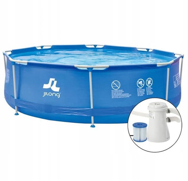 Avenli Trädgårdsställning Pool, Hållbar Konstruktion, Lätt Installation,Blå