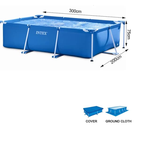 Svømmebassin Røgrack, Metalramme, Stor Beslag,300cm pool sæt J