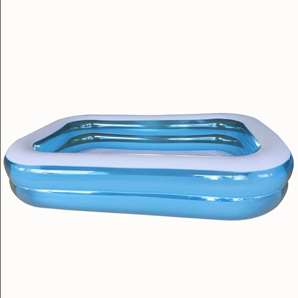 Uppblåsbar Swimmingpool, Miljövänlig PVC, Rektangulär Form, Rekommendation för Flera Åldrar,2M