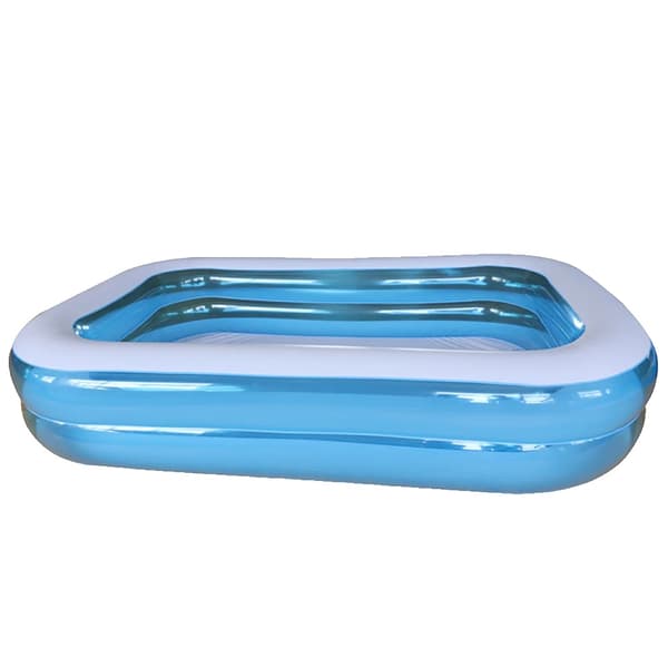Uppblåsbar Swimmingpool, Miljövänlig PVC, Rektangulär Form, Rekommendation för Flera Åldrar,2M