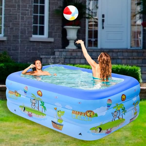 OBOSOE oppustelig pool / swimmingpool for børn / for børn og familier - rektangulær