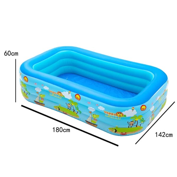 OBOSOE oppustelig pool / swimmingpool for børn / for børn og familier - rektangulær