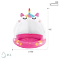 Miniatyrbild 5 av 7: Uppblåsbar plaskpool för barn Intex Katt Enhörning 45 L 101 x 102 x 102 cm (6 antal)