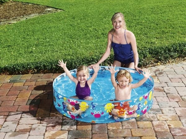 Lollanda Barnpool 122/152x25 cm, Pool För Barn – Havstema, Blå, Portabel