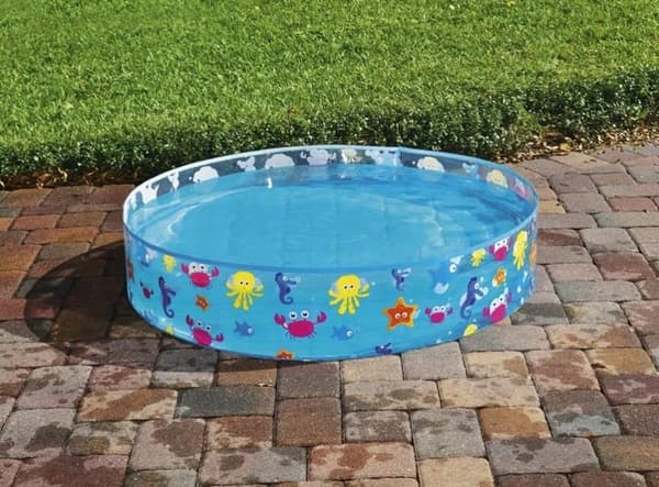 Lollanda Barnpool 122/152x25 cm, Pool För Barn – Havstema, Blå, Portabel