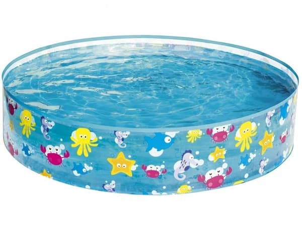 Lollanda Barnpool 122/152x25 cm, Pool För Barn – Havstema, Blå, Portabel
