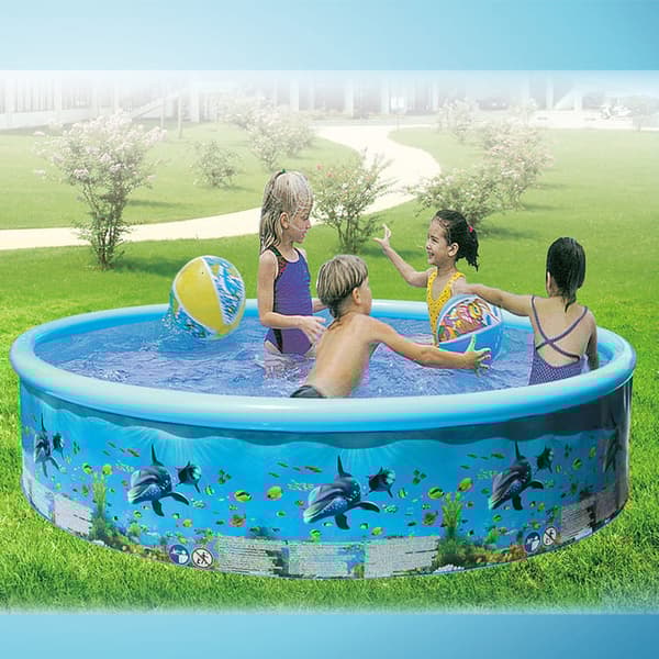 Lollanda Barnpool 122/152x25 cm, Pool För Barn – Havstema, Blå, Portabel