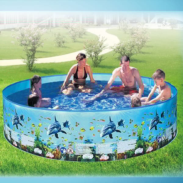 Lollanda Barnpool 122/152x25 cm, Pool För Barn – Havstema, Blå, Portabel