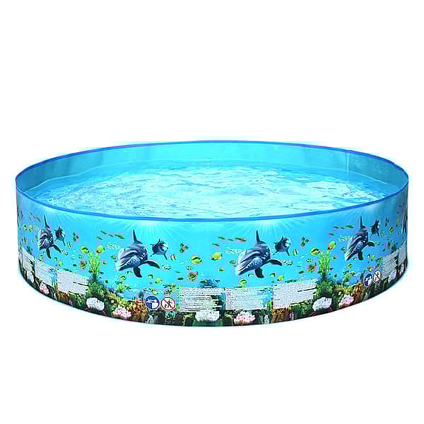 Lollanda Barnpool 122/152x25 cm, Pool För Barn – Havstema, Blå, Portabel SZ2 - 152×25cm