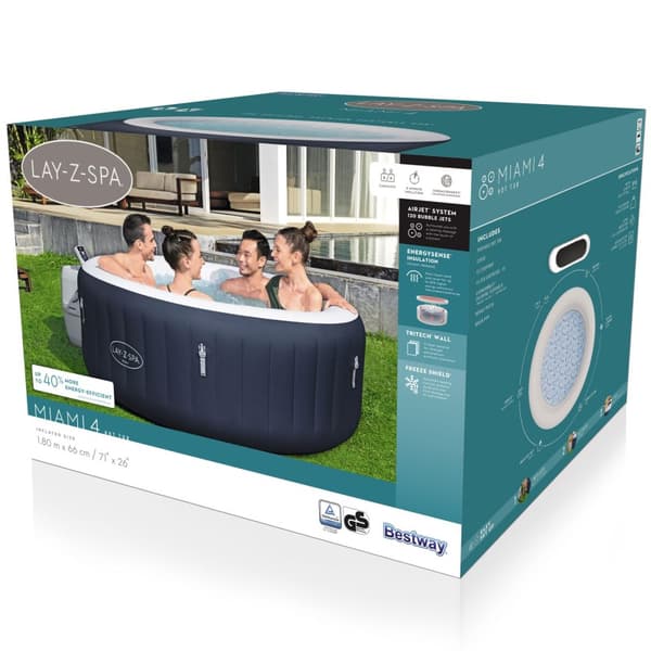 Lay-Z-Spa Miami EnergySense AirJet 4 Mörkblå 1.80m x 66cm