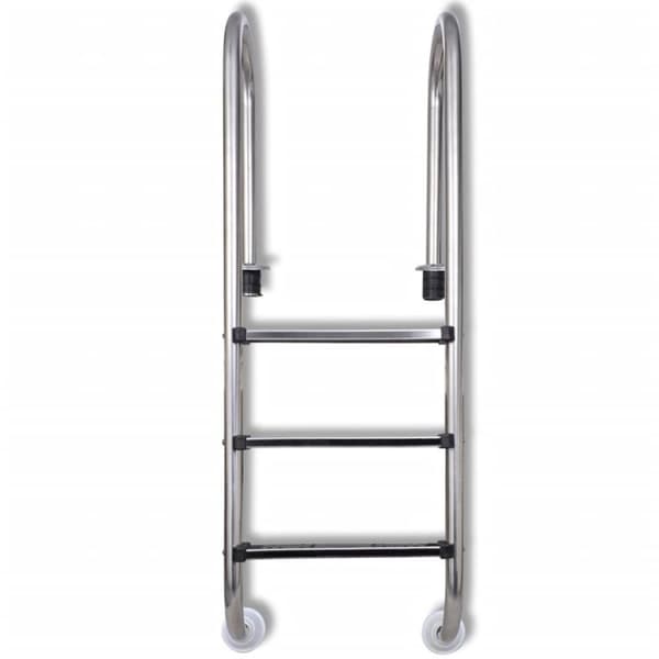 vidaXL Bassengstige 3 trinn rustfritt stål 304 120 cm