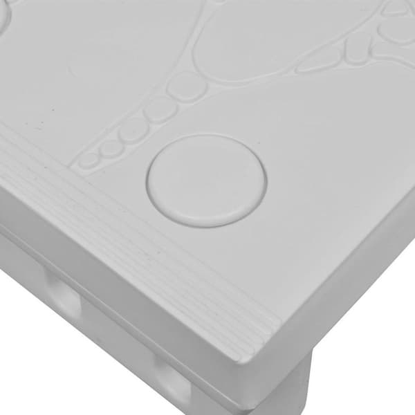 vidaXL Trappetrinn for badebasseng/spa hvit